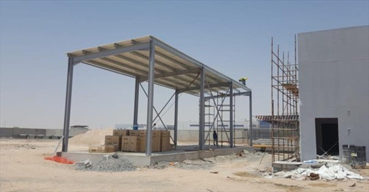 Steel Frame with Roofing in Dubai